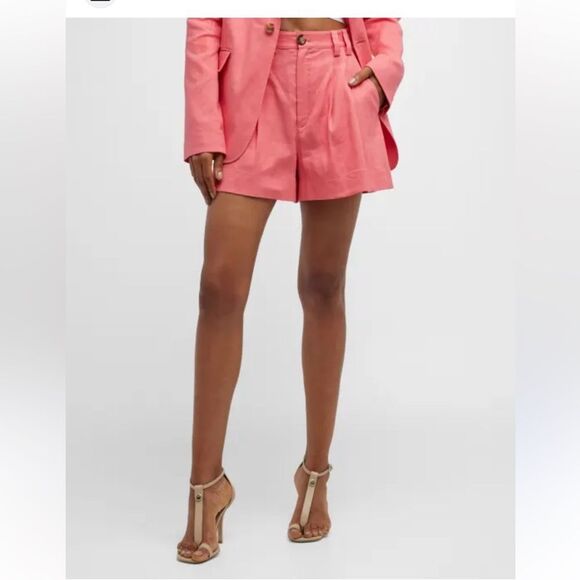 A.L.C. Mateo High Waist Pleated Shorts - Picture 1 of 5